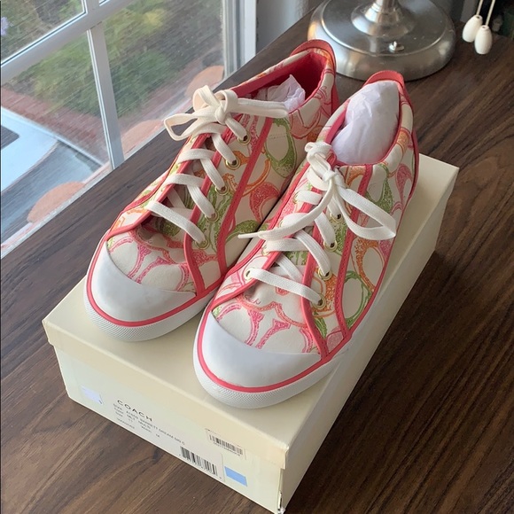 pink coach shoes